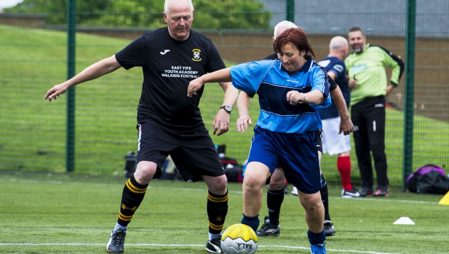 19/06/16 - 16061903 - PATHS FOR ALL AINSLIE PARK STADIUM - EDINBURGH The National Walking Football Network festival takes place in the Spartan's Football Club stadium and features over 300 walking football players from around Scotland