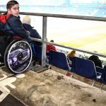 SALZBURG,AUSTRIA,17.DEC.16 - SOCCER - tipico Bundesliga, Red Bull Salzburg vs WAC Wolfsberg. Image shows a handicaped fan. Photo: GEPA pictures/ Felix Roittner - For editorial use only. Image is free of charge.