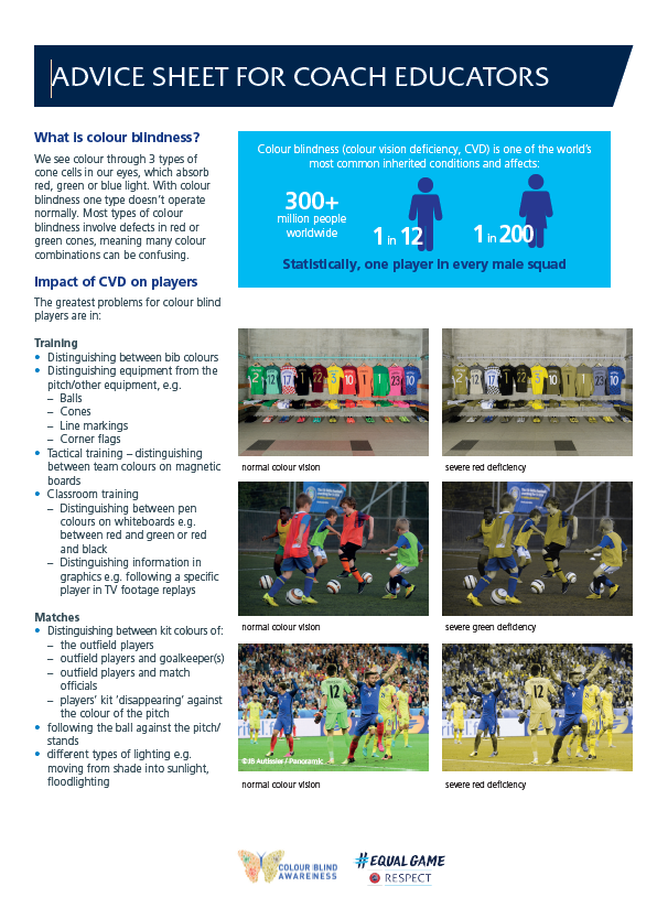 Advice sheet developed with support of UEFA #Equal Game