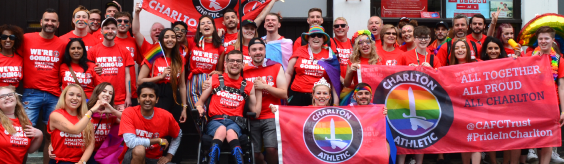 Charlton Athletic at Pride In London parade header